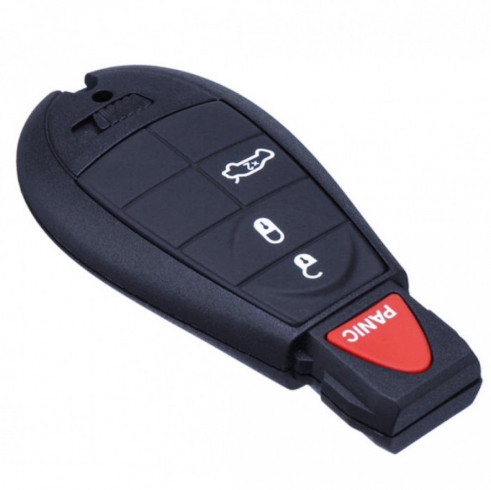 Carcasa Cheie Smartkey Jeep 3 Butoane + Buton De Panica Rosu CJE 006