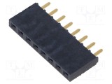 Conector şiruri pini mamă SAMTEC PIN 8 2,54mm aurit THT soclu drept