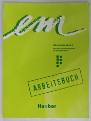 ABSCHLUSSKURS ( CURS FINAL , GERMANA PENTRU GIMNAZIU , CA LIMBA STRAINA ) , CAIET DE LUCRU , TEXT IN LIMBA GERMANA , PREZINTA INSEMNARI CU CREIONUL