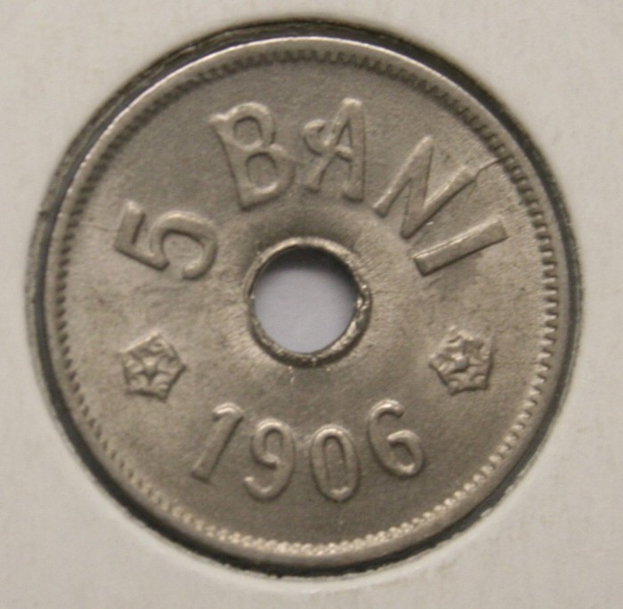 5 BANI 1906 HAMBURG . CRAPATURI DE MATRITA .