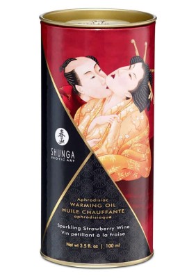 Ulei masaj Shunga Sparkling Strawberry Wine - șampanie de căpșuni foto
