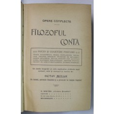 FILOZOFUL CONTA de OCTAV MINAR , EDITIE INTERBELICA