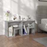 Gossi noptiere, 2 buc., gri sonoma, 40x30x40 cm, lemn prelucrat