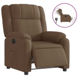 Cumpara ieftin Fotoliu rabatabil electric, maro, material textil