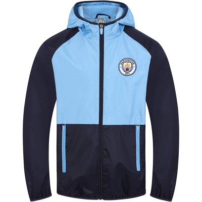 Manchester City geacă de bărbați cu glugă Shower navy - S foto