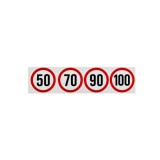 Set abtibilduri limita viteza reflectorizante pentru camion, diametru 18.8 cm 50, 70, 90, 100 Cod: HUJ007 Automotive TrustedCars