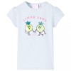 Tricou pentru copii, albastru deschis, 128, vidaXL