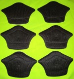 Set 6 protecții calcai / branturi cu pernite Negre 5mm