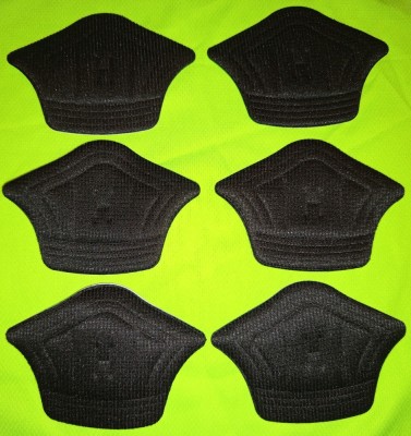 Set 6 protecții calcai / branturi cu pernite Negre 5mm foto