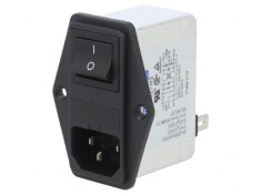 Conector Alimentare AC Soclu Tata 6A 250VAC IEC 60320 RIP0642H2 foto