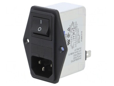 Conector Alimentare AC Soclu Tată 6A 250VAC IEC 60320 RIP0642H2 foto