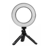 Mini suport trepied pentru telefon rotire 360 grade + Ringlight 6 inch