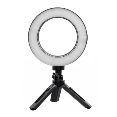 Lampa circulara LED 16 cm diametru, mini trepied extensibil,rotire 360 grade inclus
