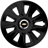 Set 4 Capace Roti 15 inchi (R15) Stratos Negru, Compatibile Cu Chevrolet