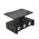 Lampa solara de perete, din ABS, cu 6 LEDuri, autonomie 10h, rezistenta la apa, cu lumina calda, negru