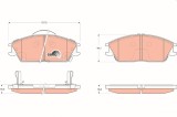 TRW GDB3331 COTEC set placute frana,frana disc