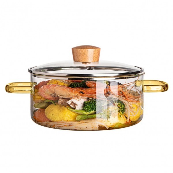 Cratita ROD sticla borosilicata capac si manere 20x11cm 3.2L CNN49359 TCL