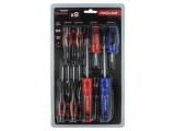 Set universal șurubelnițe PROLINE 10684 Phillips și slot, m&acirc;ner soft-touch magnetic