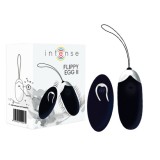 INTENSE - FLIPPY II VIBRATING EGG WITH REMOTE CONTROL BLACK, INTENSE COUPLES TOYS