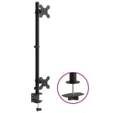Cumpara ieftin Suport de perete pentru monitor dublu VESA 75/100 mm negru otel