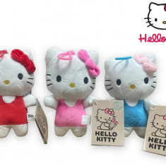 Set 3 x jucarie plus Hello Kitty, BagClip, 17 cm, Multicolor, ORIGINAL !!