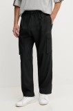 adidas pantaloni culoarea negru, cu fason cargo, KE4390