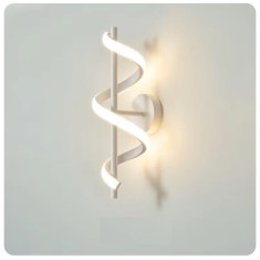 Aplica LED, 15W, 800lm, spirala creativa, alb, lumina calda/neutra/rece