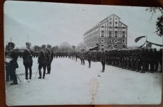 Fotografie tip carte postala, militari, perioada interbelica