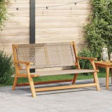Bancă de grădină bej 122x76x73.5 cm din lemn solid de acacia