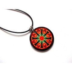 Colier lemn cu mandala 45962