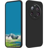 Husa de protectie, flippy, pentru xiaomi 14 ultra, liquid silicone, cu microfibra pe interior, protectie antisoc, compatibil incarcare wireless, negru