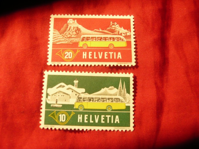 Serie Elvetia 1953 - Posta in Alpi , 2 valori