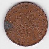 Monedă Noua Zeelandă 1 penny 1952 &ndash; Regele George VI