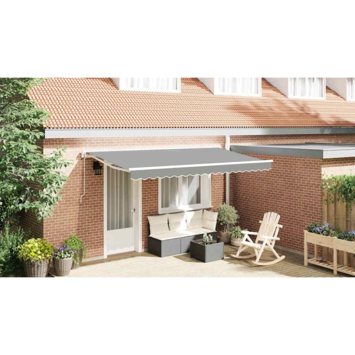 vidaXL Cadru de copertină Alb 4 x 2 m