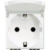 Priza schuko cu capac 2M Matix Bticino alb AM5440 2P