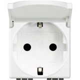Priza schuko cu capac 2M Matix Bticino alb AM5440 2P