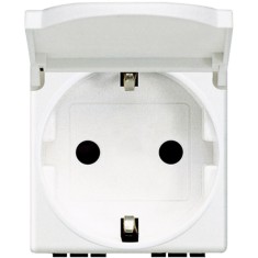 Priza schuko cu capac 2M Matix Bticino alb AM5440 2P