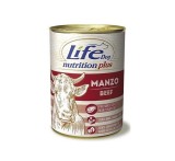 Conserva cu hrana umeda pentru caini cu vita, Life Dog, 400 g