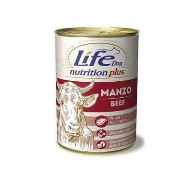 Conserva cu hrana umeda pentru caini cu vita, Life Dog, 400 g foto