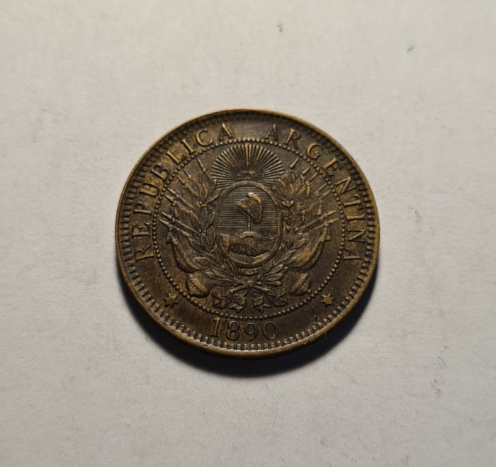 Argentina 2 Dos Centavos 1890 Piesa Frumoasa