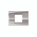 Placa ornament ,2 module, Nichel , living light, BTICINO