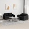 Gossi set de canapele cu perne, 2 piese, negru, textil