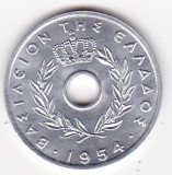Grecia 20 Lepta 1954, Europa, Aluminiu