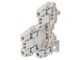 Conector Șine 0,2-4mm2 2 Borne Gri 6mm