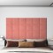 Gossi panouri de perete 12 buc. roz 30x30 cm catifea 1,08 m2