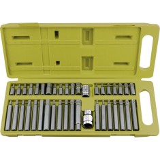 BIT set 40 buc HEX-TORX-XZN, 10mm, adaptor 3/8&amp;amp;#039; ?i 1/2&amp;amp;#039;, CrV, in cutie de plastic foto