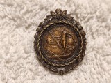 unic MEDALION si BROSA superb 1900 FRANTA transformat din MEDALIE PARIS