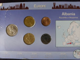 Seria completata monede - Albania 1996-2000, 5 monede UNC, Europa