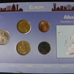Seria completata monede - Albania 1996-2000, 5 monede UNC