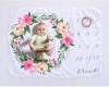 Paturica Milestone Plusata Foto Bebe Flori Drool 75x100cm, Rame Inclus